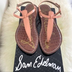 Sam Edelman Gigi Sandals in Papaya Punch Patent